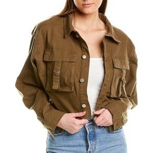 Good American Crop Cargo Jacket